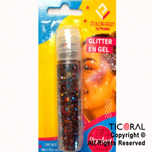 GLITTER EN GEL PELO ROSTRO CUERPO MULTICOLOR 854-09 X 20 GR x 1